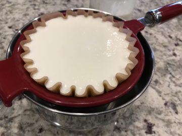 Straining Kefir